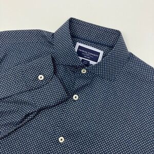 Charles Tyrwhitt Slim Fit Non-Iron Navy Floral Print Dress Shirt Men's M